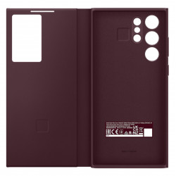 Samsung Flip Case Clear View für Samsung Galaxy S22 Ultra Burgund